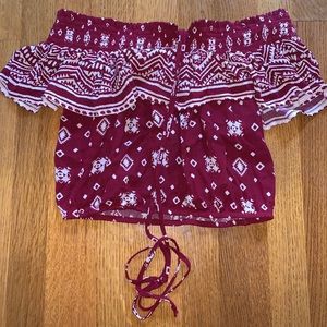 off the shoulder crop top